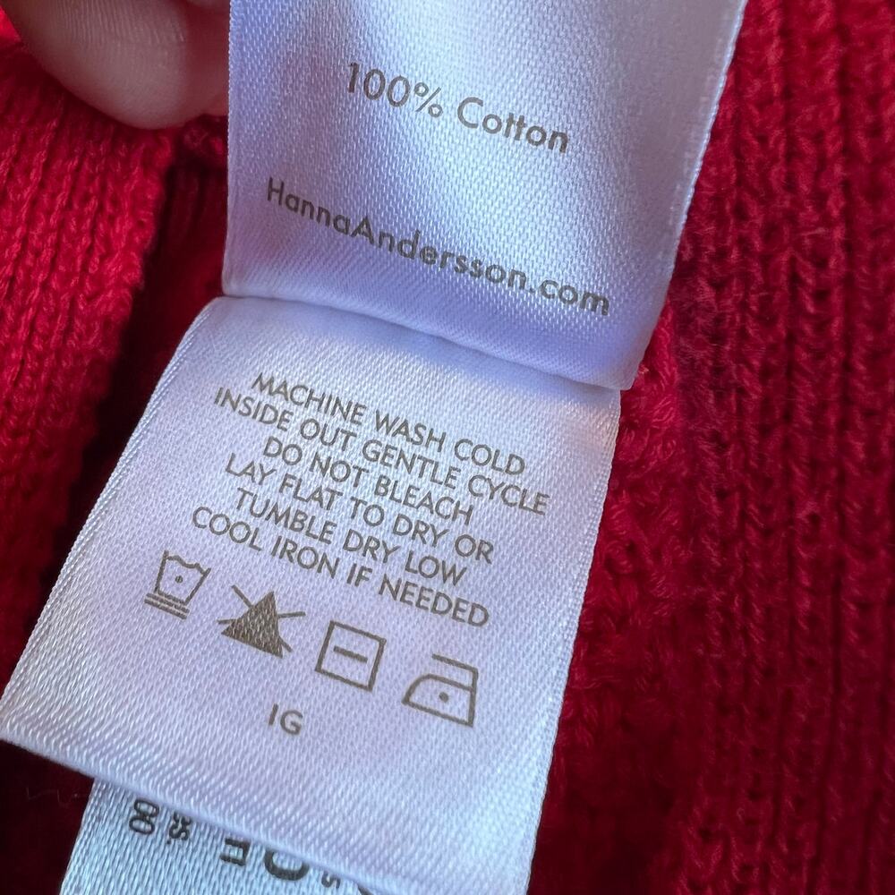 Hanna Andersson Red Baby Knit Overalls 70cm - Picture 11 of 11